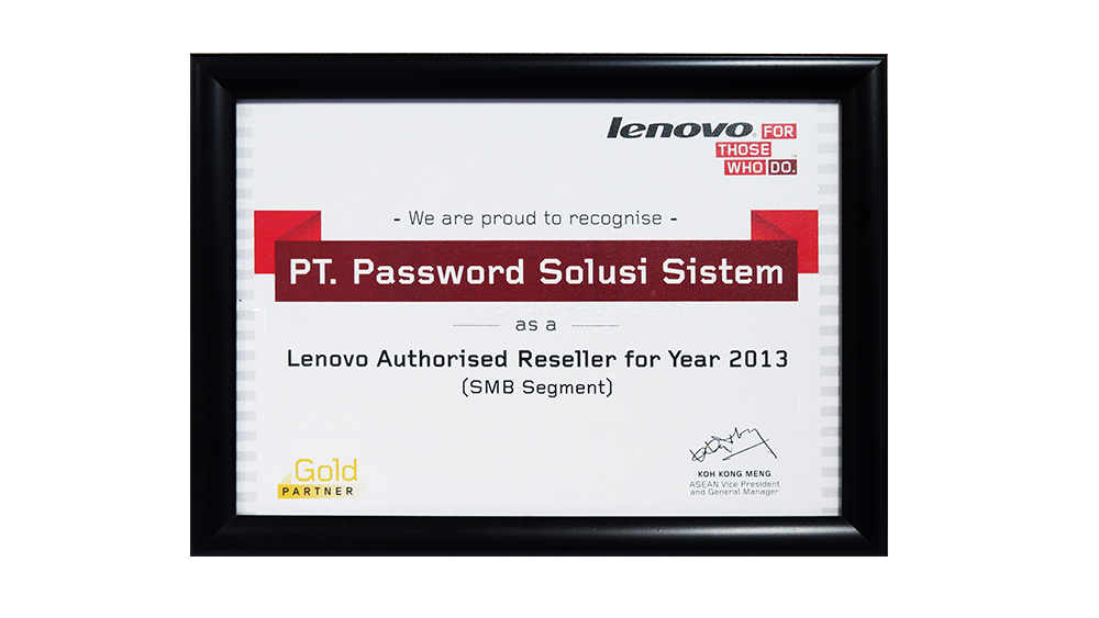 Lenovo Authorised Reseller SMB Segment 2013