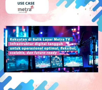 Kekuatan di Balik Layar Metra TV Infrastruktur digital tangguh  untuk operasional optimal, fleksibel,  scalable, dan future-ready.